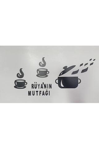 Duvar Süsü Mutfak İçin Siyah