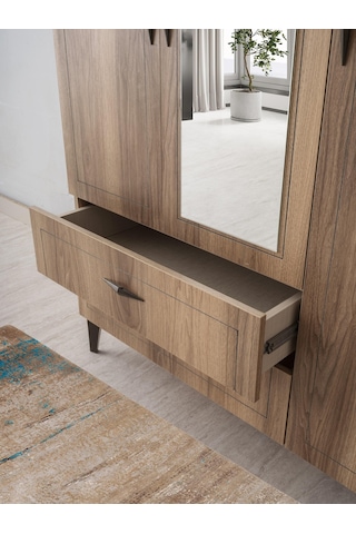 Hazar 3 Kapılı 2 Çekmeceli Gardırop Elbise Dolabı 120x47x200