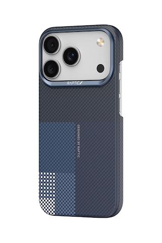 Apple Uyumlu iPhone 17 Pro Kılıf M-safe Şarj Özellikli Raptic Aramid Skin Transform Serisi Kapak Mavi