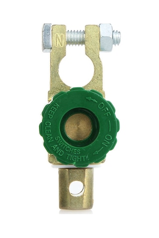 Teltree Araç Akü Terminali Anahtarı - Bakır Kaplı Çinko Alyazı - Elektrik Sızıntısı Engeli - Kolay Kurulum - 1.7cm Pile Uyumlu 1-gang