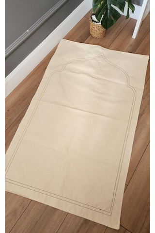 Seccade Naturel Düz Ham Keten Yumuşak Iç Dolgulu 70x115 Sade Ç1 Bej