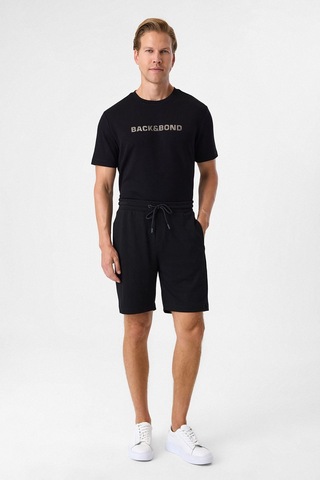 Backandbond Siyah Regular Fit Örme Şort Çok Renkli