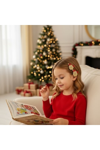 Yeniyıl Yılbaşı Temalı Toka - 2li St06734 Kırmızı