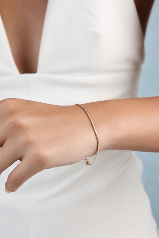 Altınkesesi Kadın Altın Balıksırtı Parlak Bileklik - Sarı Altın