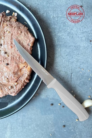 Neoflam Fika Microban Steak Bıçağı, Gri