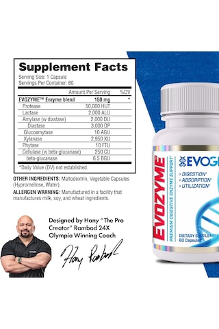 Evogen Evozyme Digestive Enzymes Enzymes Digestion Absorption Nut