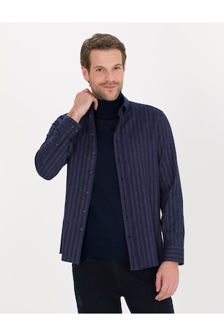Pierre Cardin Erkek Lacivert Gömlek Desenli 50262464-vr033 Lacivert