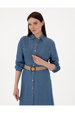 Pierre Cardin Kadın Mavi Elbise Jean 50307942-vr036