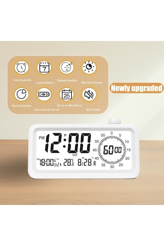 Dijital Mutfak Zamanlayıcı, 60 Dakika Görsel Zamanlayıcı Çalar Saat Çift Ekranlı Lcd Zaman Hatırlatma, Çocukların Sınıf Öğrenimi İçin Ev Okul Öğrenme Araçları, Öğretmen Masa Saati Çok Renkli