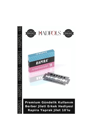 Premium Gündelik Kullanım Berber Jileti Erkek Hediyesi Rapira Yaprak Jilet 10'lu