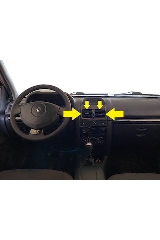 Renault Clio 2 Havalandırma Izgarası Orta Petek 2004-2009 Enjeksiyon Üretim Siyah