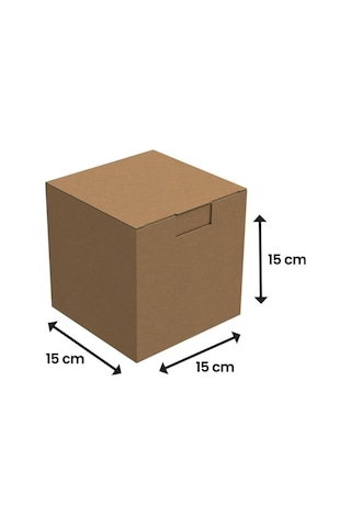 15x15x15-25 Adet Kilitli E Ticaret Karton Kargo Kutusu 1