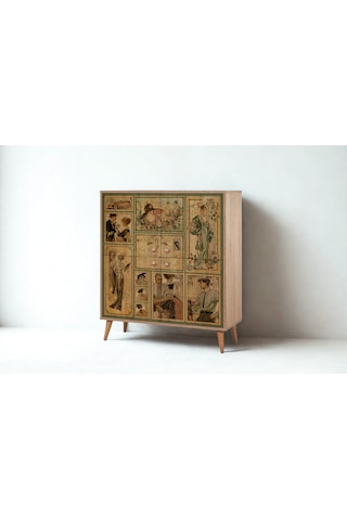 Granada Çok Amaçlı Dolap Bonomo Desenli 732 95x36x111 Cm Atlantik Çam