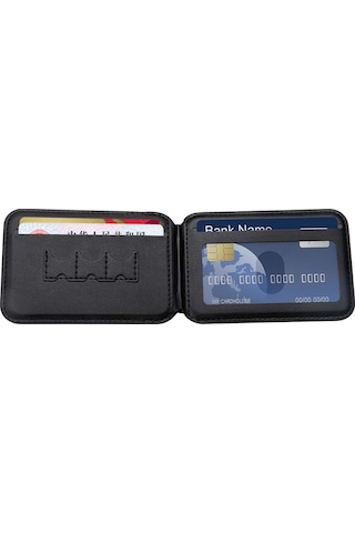 M-safe İle Uyumlu 3 Kart Yuvalı Mıknatıslı Pu Deri Cüzdan Kartlık Crd-11