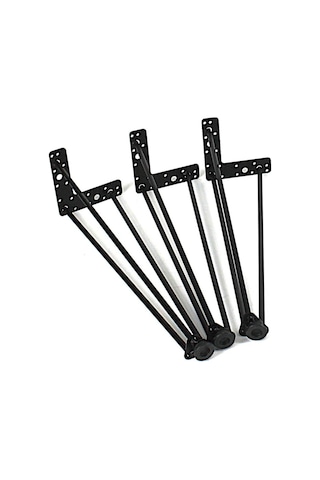 Firkete Sehpa Masa Ayağı 45 Cm. 3 Adet Siyah