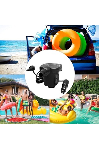 Trendooze Yatağı Taşınabilir Siyah Şişirici Şişirici Pompası Pompa Oto Kamp Hava Hava Hava Elektrikli Dc Bot Araba 50w 12v Hi Çok Renkli