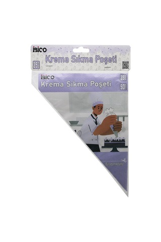 Naylon 25cm 50pcs Krema Sıkma Poşeti Torbası Krem