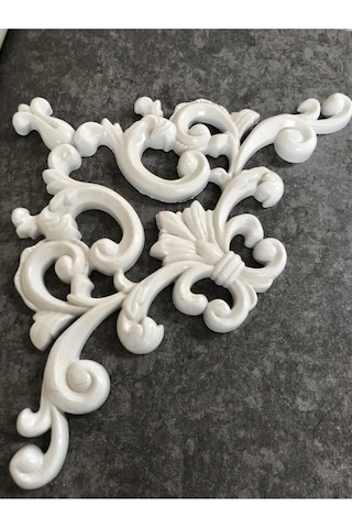 Decomarket Dekoratif Boyanabilir Duvar Çıtası Köşe Motifi Beyaz Model:xa277