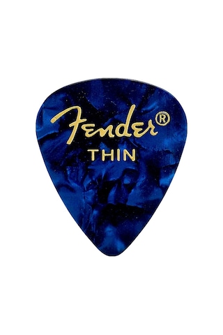Fender 351 Premium Celluloid Picks Blue Moto - Thin - 1 Adet Pena