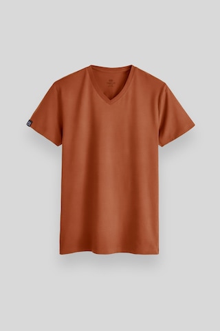 Tommylife Tarçın Basic Kısa Kol Standart Kalıp V Yaka Erkek T-shirt - 87912 Tarçın