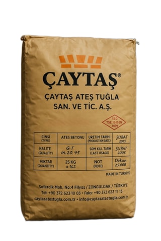 Çaytaş Ateş Betonu 25 Kg Betonrefrektarı 50 Alümina