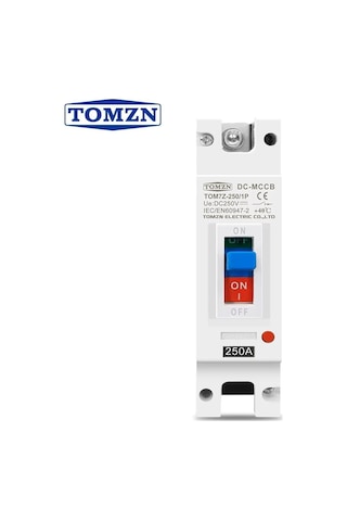 Tomzn 1p Dc 250v Dc Güneşli Panelleri Oluklu Devre Kesici Mccb Aşırı Yük Koruma Anahtarı Koruyucu Güneş Fotovoltaik Pv İçin