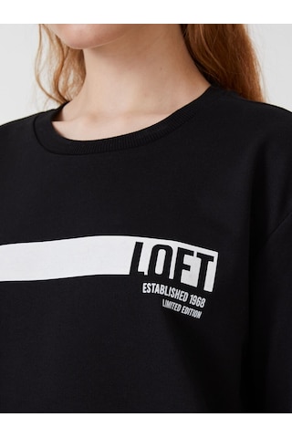 LOFT Regular Fit Kadın Sweatshirt Lf2031530 Q1.v1 Siyah