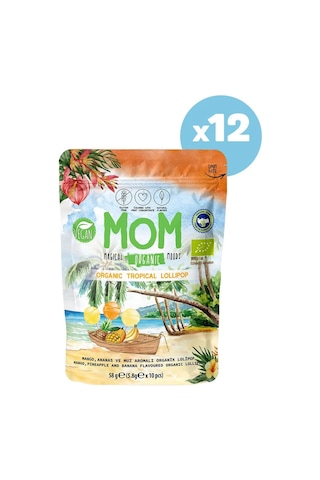 12'li Mom Organık Tropıkal Lolıpop 650 G