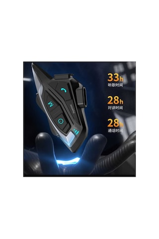 Motorsiklet Kask Bluetooth Kulaklık Mikrofonlu Fm Radyolu 8 Kişilik Çoklu Eşleşme Helmet Intercom
