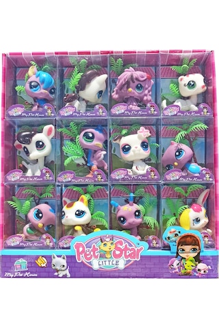 Miniş Seti 12'li Pet Star Aksesuarlı Oyuncak Miniş Seti
