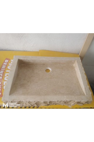 Traverten Dışı Patlatma Dikdörtgen Lavabo
