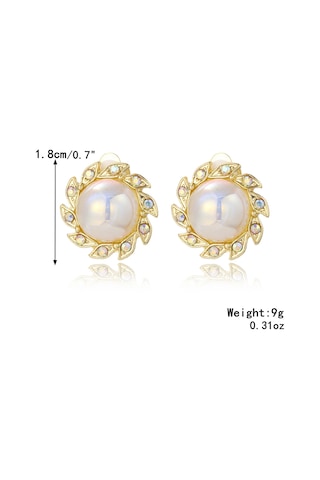 E2209-12 Renkli İnci Barok Küpe İnci Kulak Klipsi Kulak Piercing Olmadan Kadınlar
