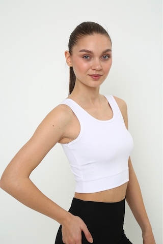 Newco Askılı Body Crop Top Üst - Beyaz Beyaz