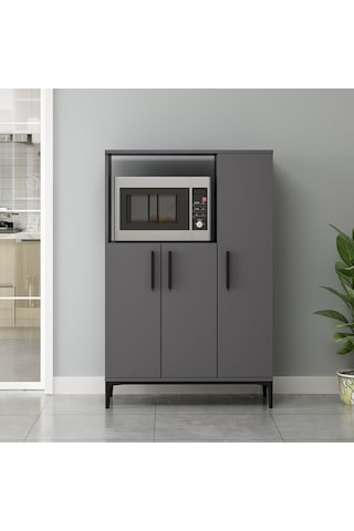 Dekorosso Anova Çok Amaçlı Mikrodalga Fırın Dolabı Antrasit