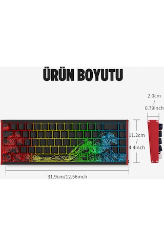 Alux 68 Max He- Kablolu Manyetik Switch Klavye- 8.000hz Alüminyum Gövde Argb