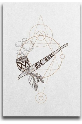 Kızılderili Piposu Ahşap Tablo 4mm