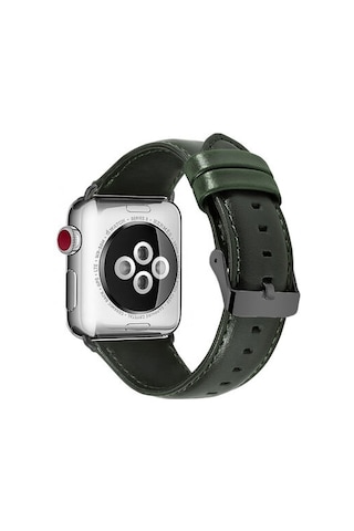 Apple Watch Uyumlu Ultra 49mm Kordon Luxury Leather Deri Strap Kayış - Bordo