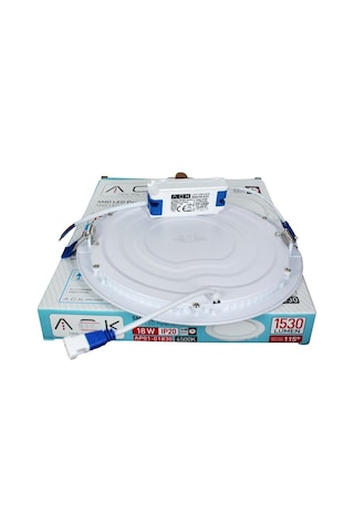 Ack Sıva Altı Led Panel 220Vac 18W Beyaz Kasa 6.500K Beyaz Ap01-
