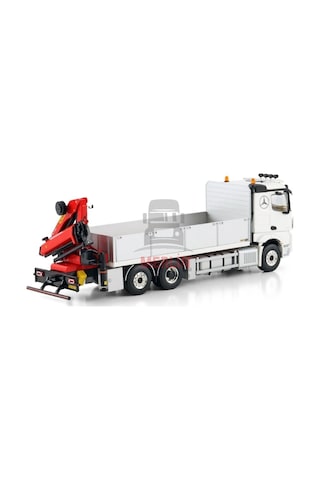 1/50 Mercedes-benz Actros Mp5 2.300mm Classıc Space Rıged Flatbed Truck 6x2 Tag Axle Wıth Palfınger Pk 19.001 Sld 5 Vinçler