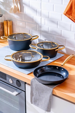 Ultimate Pro 7 Parça Tencere Seti - Siyah