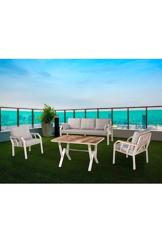 Tu Tienda 3 1 1 Masa Bahçe Balkon Mobilyası,sütlü Kahve Zahaviy