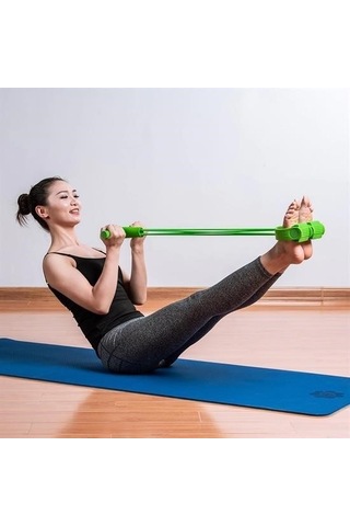 Ollevra Jimlastik Aleti Elastik Yay Karın Kası Çalıştırıcı Trimmer Çok Renkli