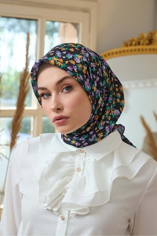 İpekhan Yaz Işıltısı Koleksiyonu Soft Eşarp 1191 - Menekşe Siyah 11 Menekşe Siyah