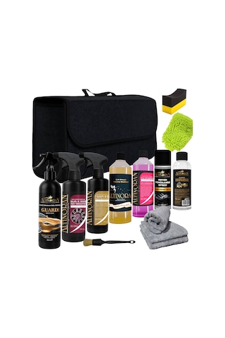 Altın Oran 12'li Efsane Set Araç Araba Yıkama Bakım Seti Çantalı