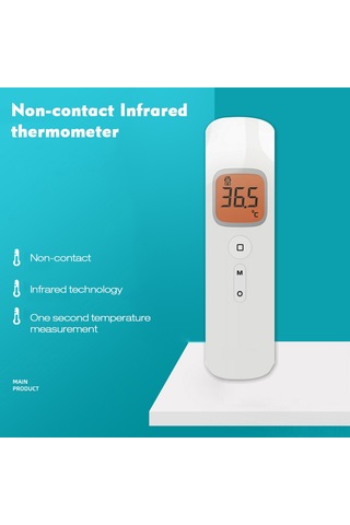 Wezone Beyaz Dijital Enstrüman: Vücut, Gıda Ve Odalar İçin Dokunsuz Kızılötesi Sıcaklık Ölçer - 1 Saniye Ölçüm, Çift Birim, 32 Hafıza, Pil Yok
