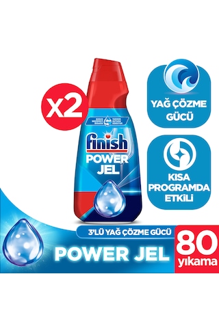 Finish Hepsi Bir Arada Konsantre Jel Bulaşık Makinesi Deterjanı 2 x 1 L