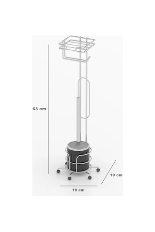 Tekno Tel Mg-096 Ayaklı Yedekli Wc Kağıtlık + Klozet Fırçalık Krom