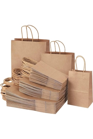 Şeylişeyler - Kraft Kâğıt Çanta 32x20x32 Cm 1 Paket 25 Adet
