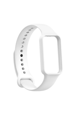 Xiaomi Redmi Smart Band 2 İle Uyumlu Kordon Silikon Esnek Ayarlanabilir Kordon Kayış Beyaz