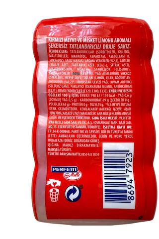 Mentos Kırmızı Meyve Misket Limonlu Draje Sakız 56 G 6 Adet